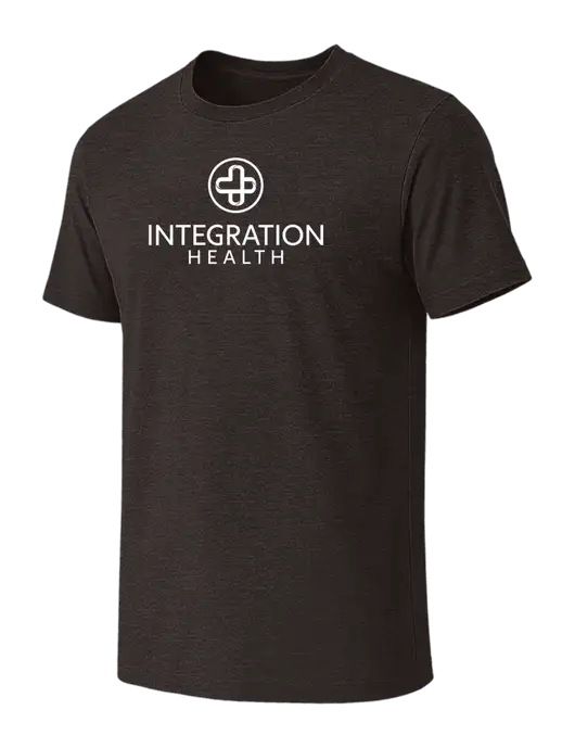 BELLA+CANVAS Dark Grey Heather CVC Short Sleeve Tee w/Integration Health Logo