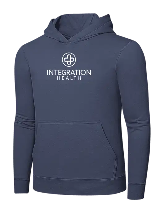 Steel Blue 7.8. oz Ring Spun Hooded Sweatshirt w/Integration Health Logo