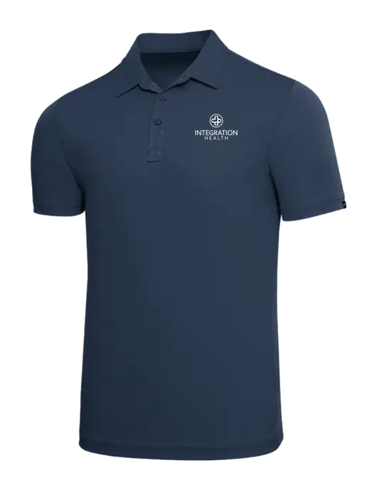 TravisMathew Navy Solid Oceanside Polo w/Integration Health Logo