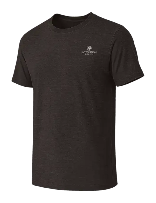 BELLA+CANVAS Dark Grey Heather CVC Short Sleeve Tee w/Integration Health Logo