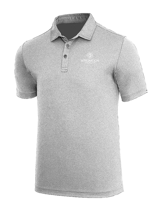 TravisMathew Medium Grey Heather Coto Performance Polo w/Integration Health Logo