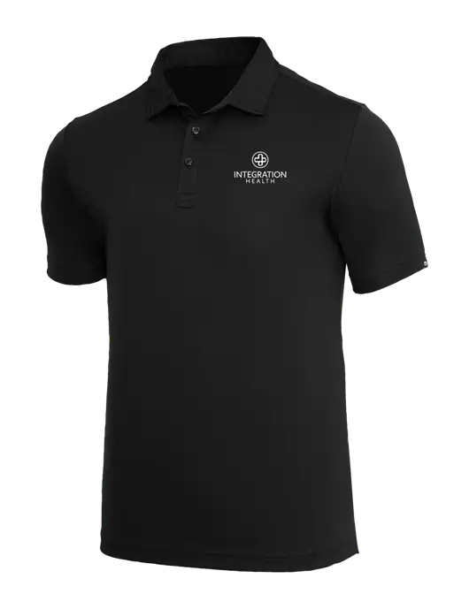 TravisMathew Black Coto Performance Polo w/Integration Health Logo