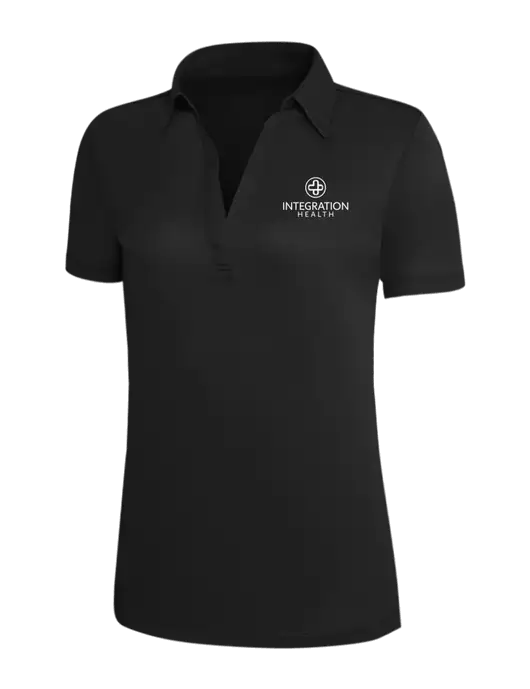 Black Silk Touch Womens Performance Polo w/Integration Health Logo