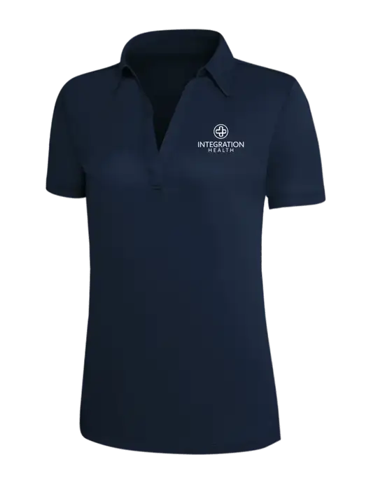 Navy Silk Touch Womens Performance Polo w/Integration Health Logo
