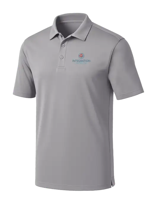 Light Grey Silk Touch Performance Polo w/Integration Health Logo
