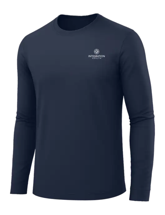 Long Sleeve Navy PosiCharge Competitor Tee w/Integration Health Logo
