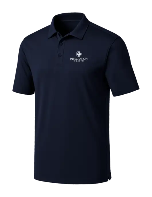 Navy Silk Touch Performance Polo w/Integration Health Logo