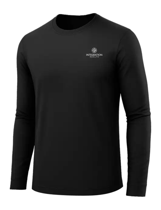 Long Sleeve Black PosiCharge Competitor Tee w/Integration Health Logo