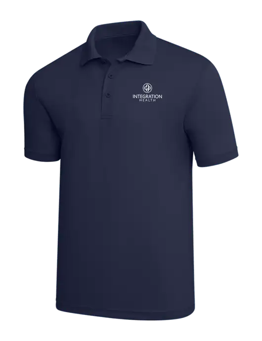 Navy PosiCharge RacerMesh Polo w/Integration Health Logo