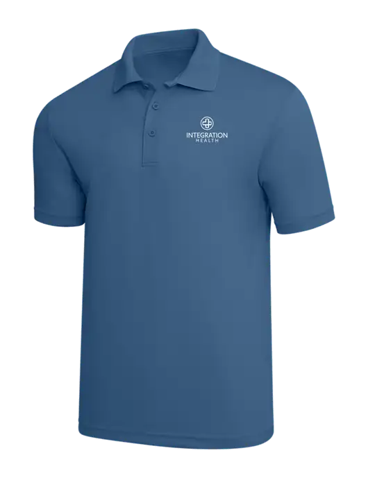Slate Blue PosiCharge RacerMesh Polo w/Integration Health Logo