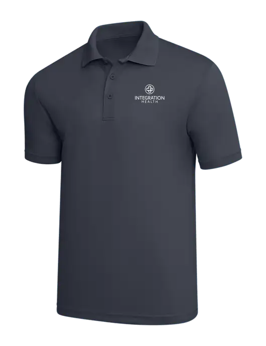 Dark Grey PosiCharge RacerMesh Polo w/Integration Health Logo