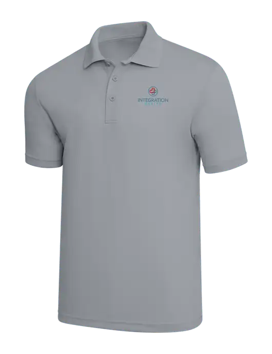 Light Grey PosiCharge RacerMesh Polo w/Integration Health Logo
