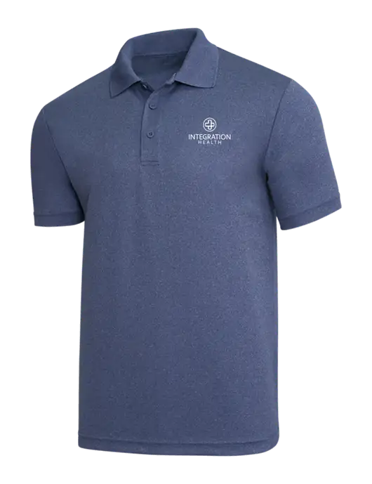 Light Navy Heather PosiCharge RacerMesh Polo w/Integration Health Logo