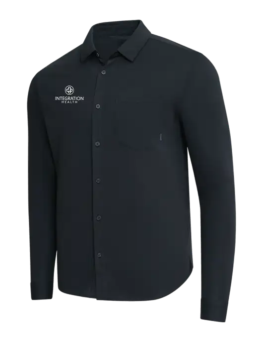 OGIO Black Extend Long Sleeve Button Up Shirt w/Integration Health Logo