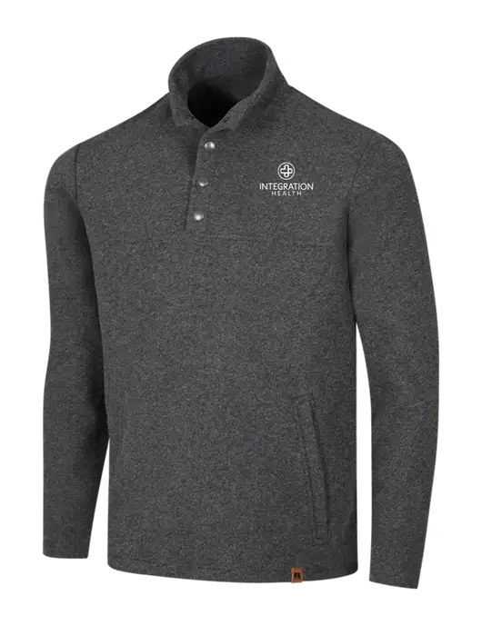 Russell Outdoors Dark Grey Heather Basin Snap Pullover w/Integration Health Logo