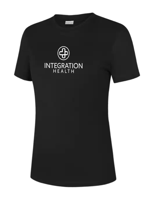  Womens Black PosiCharge Competitor Tee w/Integration Health Logo