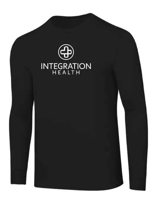 Core Blend Black Long Sleeve Tee w/Integration Health Logo