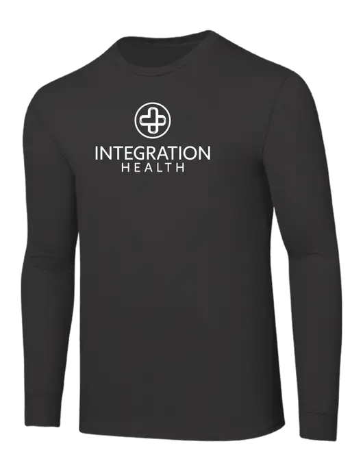 Core Blend Charcoal Grey Long Sleeve Tee w/Integration Health Logo