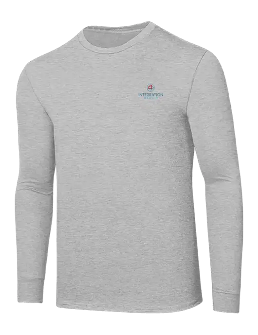 Core Blend Light Grey Heather Long Sleeve Tee w/Integration Health Logo