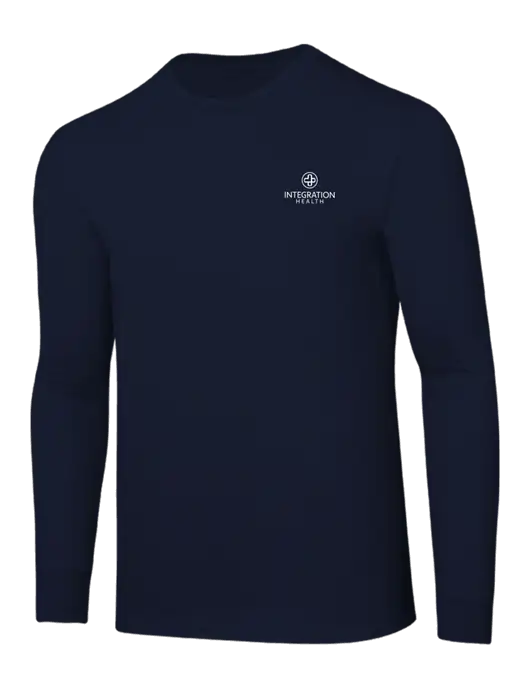 Core Blend Navy Long Sleeve Tee w/Integration Health Logo