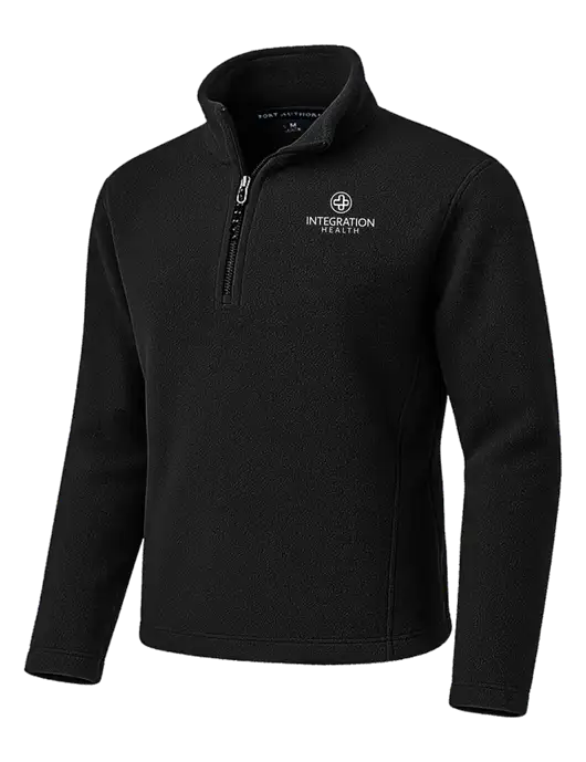 Black Fleece 1/4-Zip Pullover w/Integration Health Logo
