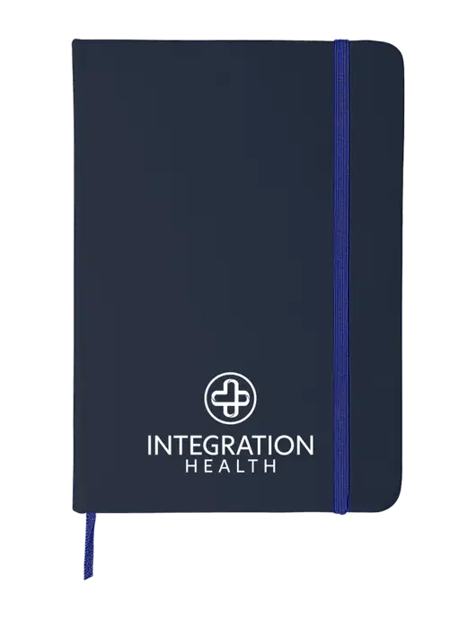 Dark Navy Blue Comfort Touch Bound Journal 5" X 7" w/Integration Health Logo