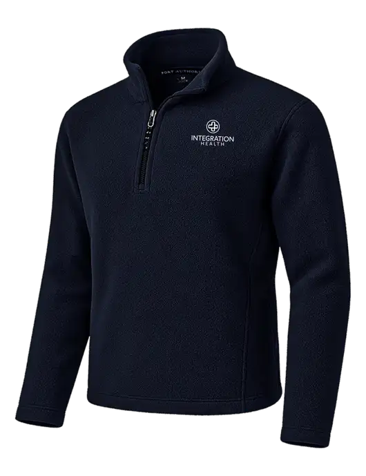 Navy Fleece 1/4-Zip Pullover w/Integration Health Logo