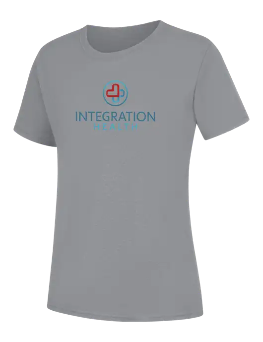 Womens Light Grey Heather Core Blend Tee w/Integration Health Logo