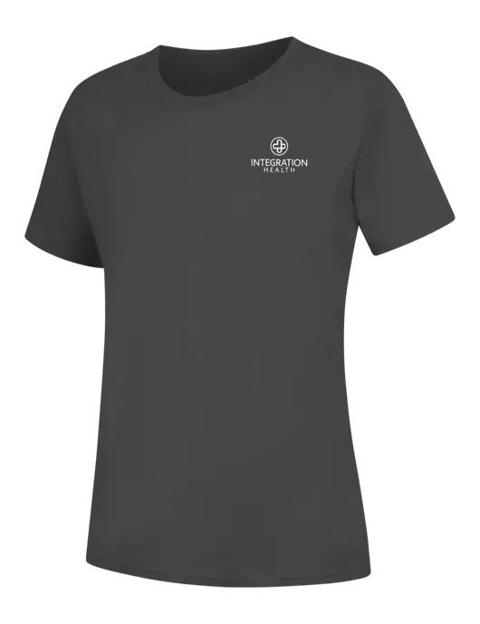 Womens Charcoal Core Blend Tee w/Integration Health Logo