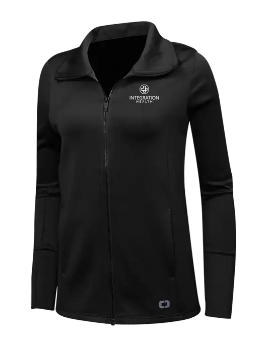 OGIO Black Womens Endurance Modern Performance Full-Zip w/Integration Health Logo