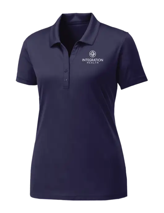 Womens Navy PosiCharge Competitor Polo w/Integration Health Logo