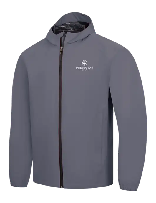 Dark Grey Essential Rain Jacket w/Integration Health Logo