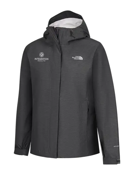 The North Face Womens Dark Grey Heather DryVent Rain Jacket w/Integration Health Logo