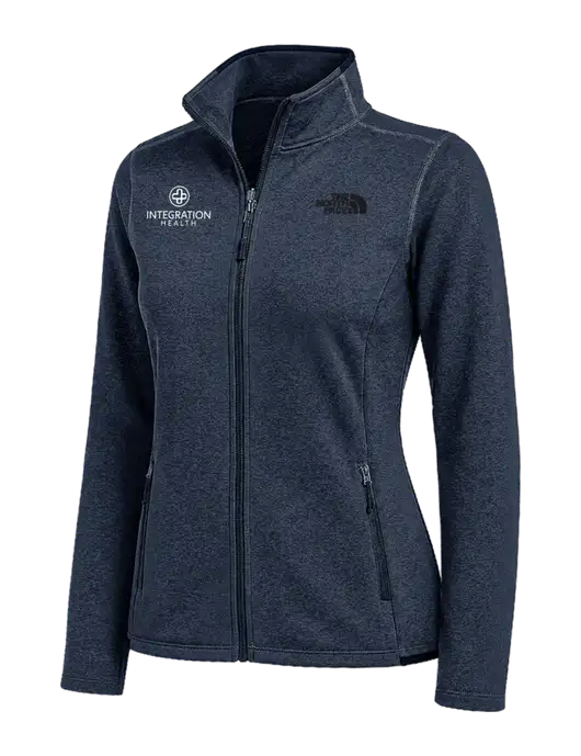 The North Face Womens Navy Heather Skyline Full-Zip Fleece Jacket w/Integration Health Logo