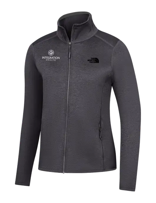 The North Face Womens Dark Grey Heather Skyline Full-Zip Fleece Jacket w/Integration Health Logo
