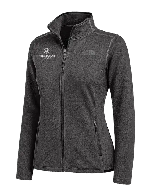 The North Face Womens Dark Grey Heather Skyline Full-Zip Fleece Jacket w/Integration Health Logo