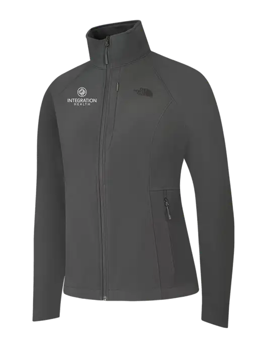 North Face Womens Medium Grey Apex Barrier Soft Shell Jacket  w/Integration Health Logo