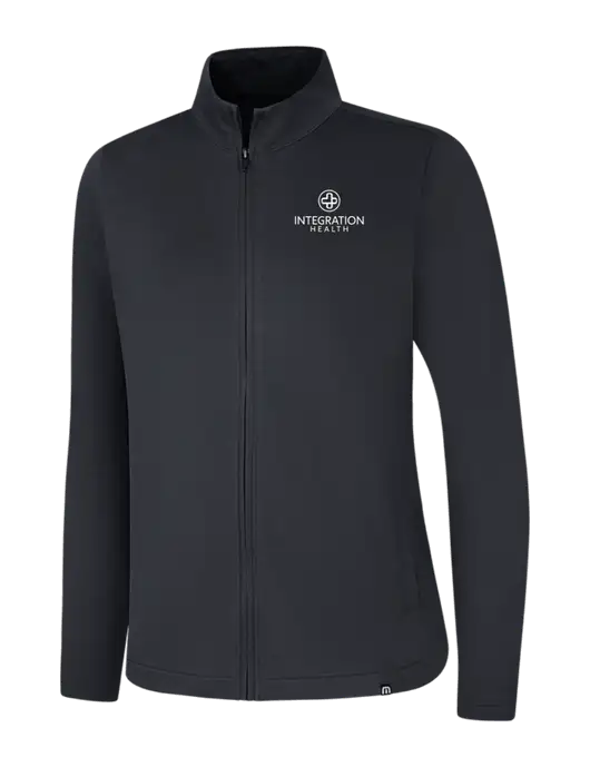 TravisMathew Womens Black Coveside Full-Zip w/Integration Health Logo