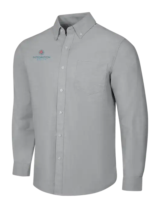 Light Grey SuperPro Oxford Shirt w/Integration Health Logo