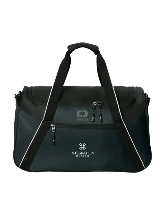 OGIO Black Inception Duffel w/Integration Health Logo