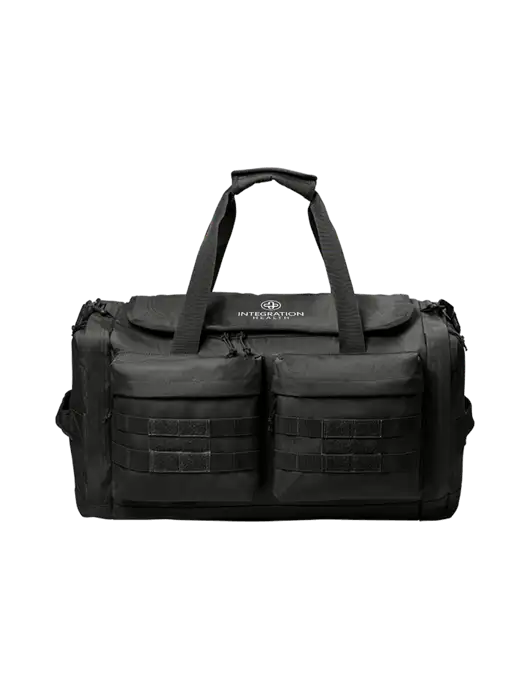 CornerStone Black Tactical Duffel w/Integration Health Logo