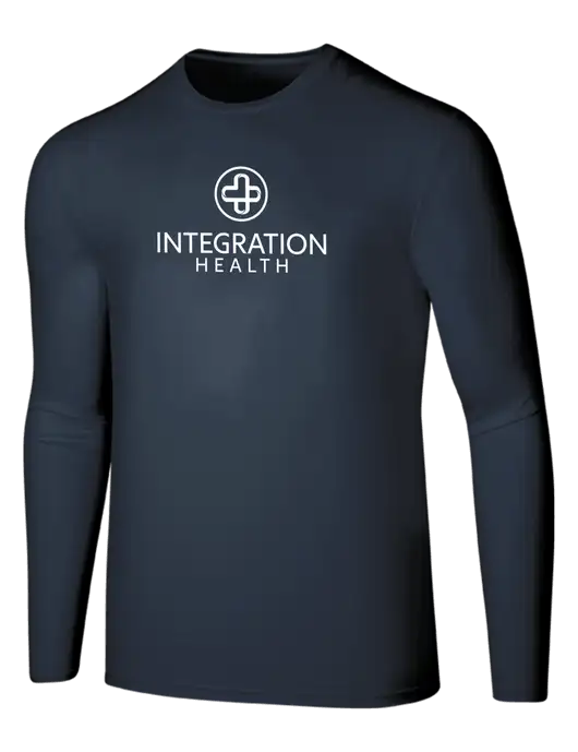 Seriously Soft Navy Long Sleeve T-Shirt w/Integration Health Logo