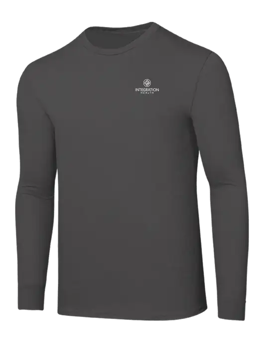 Seriously Soft Dark Grey Long Sleeve T-Shirt w/Integration Health Logo