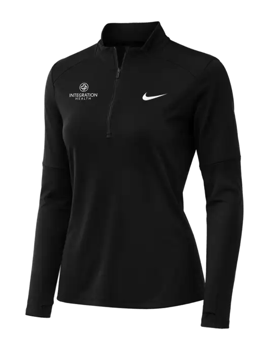 Nike Black Womens Dri-FIT Element 1/2-Zip Pullover w/Integration Health Logo