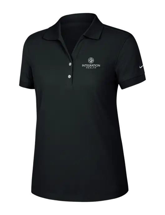 Nike Womens Dri-FIT Classic Black Polo w/Integration Health Logo