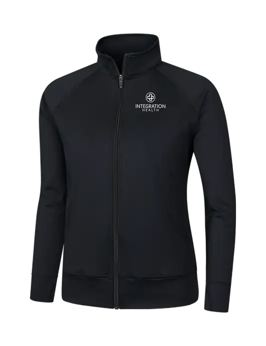 Womens Black NRG Fitness Jacket w/Integration Health Logo