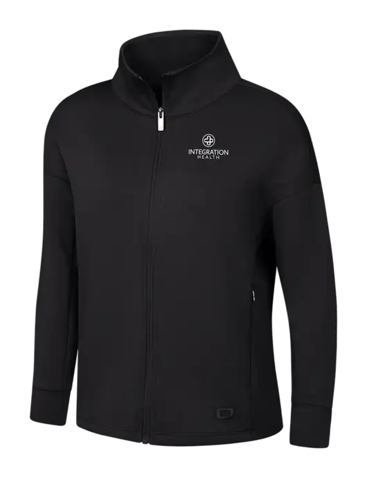 OGIO Womens Black Transcend Full-Zip w/Integration Health Logo
