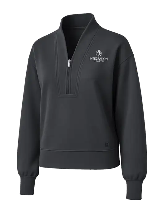 OGIO Womens Dark Grey Transcend 1/4-Zip w/Integration Health Logo
