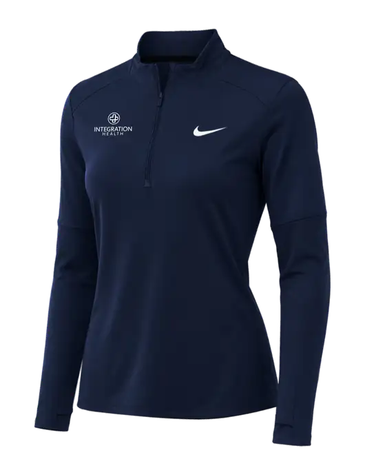 Nike Dark Navy Womens Dri-FIT Element 1/2-Zip Pullover w/Integration Health Logo