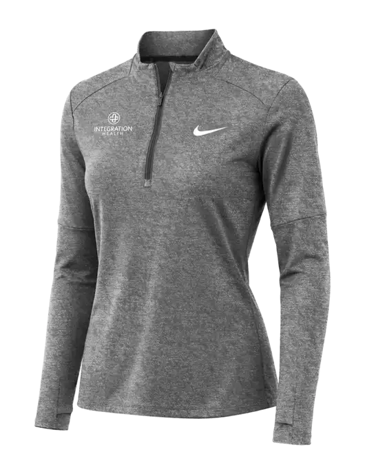 Nike Black Heather Womens Dri-FIT Element 1/2-Zip Pullover w/Integration Health Logo